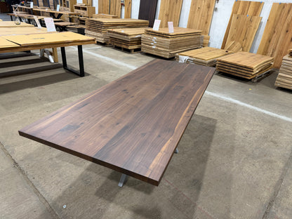 Nussbaum Tisch 250x100cm 4cm dicke | GeradeKante Laciert | inkl Spider Beine