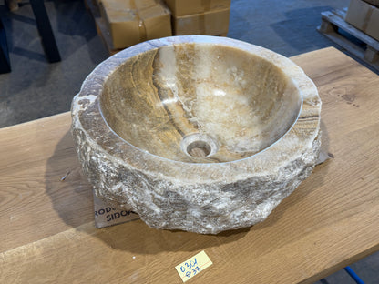 35 - 40cm Waschbecken aus Onyx – Ein echtes Unikat