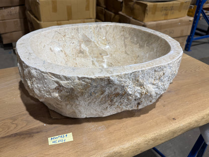 45-50cm Naturstein Waschbecken aus Beige Marmor – Stein Struktur