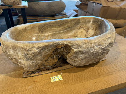 55-65cm Waschbecken aus Onyx – Ein echtes Unikat