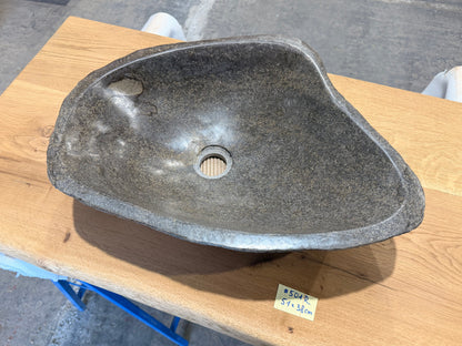Naturstein Design Waschbecken aus Flussstein in 40-70cm  – Einzigartiges Unikat