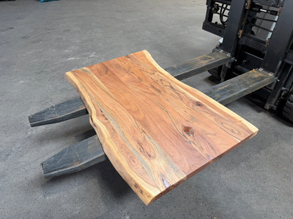 Tischplatte aus massivem Wildakazienholz – 120 × ca. 70 × 4 cm