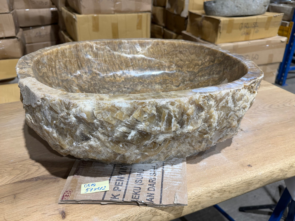 50-55cm Waschbecken aus Onyx – Ein echtes Unikat