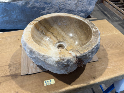 35 - 40cm Waschbecken aus Onyx – Ein echtes Unikat