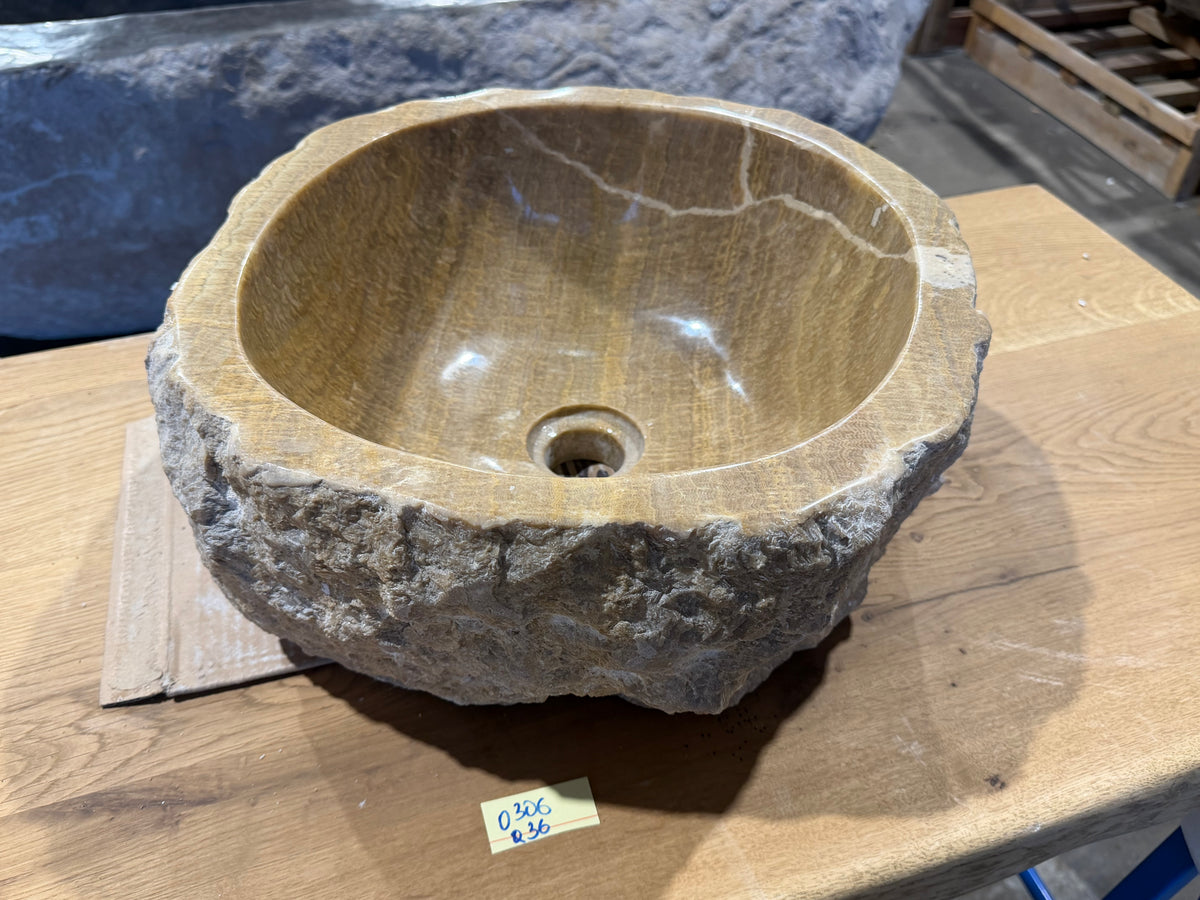 35 - 40cm Waschbecken aus Onyx – Ein echtes Unikat