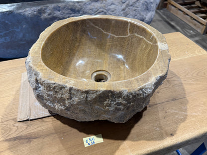 35 - 40cm Waschbecken aus Onyx – Ein echtes Unikat