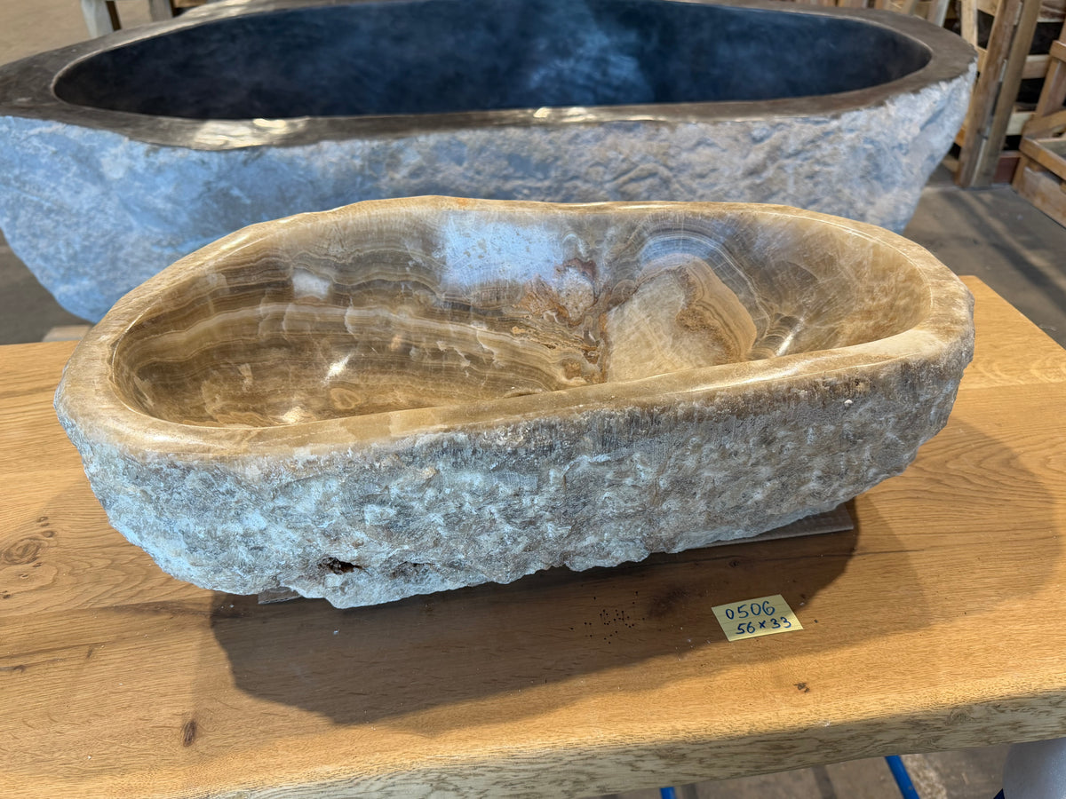 55-65cm Waschbecken aus Onyx – Ein echtes Unikat