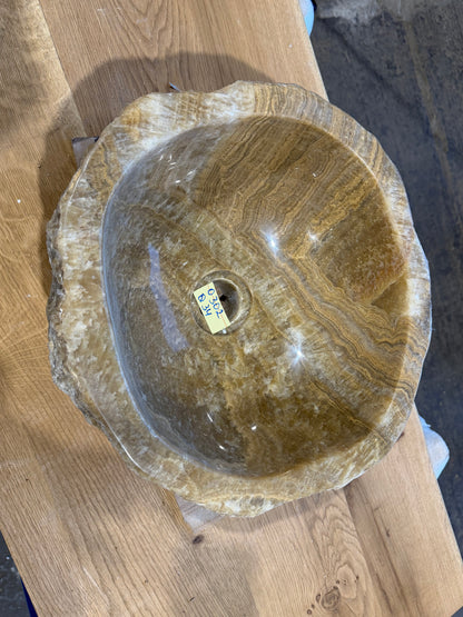 35 - 40cm Waschbecken aus Onyx – Ein echtes Unikat