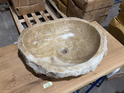 50-55cm Waschbecken aus Onyx – Ein echtes Unikat