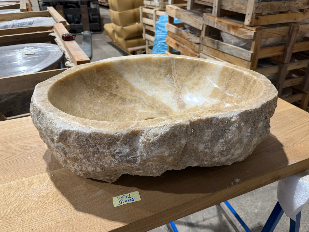 50-55cm Waschbecken aus Onyx – Ein echtes Unikat