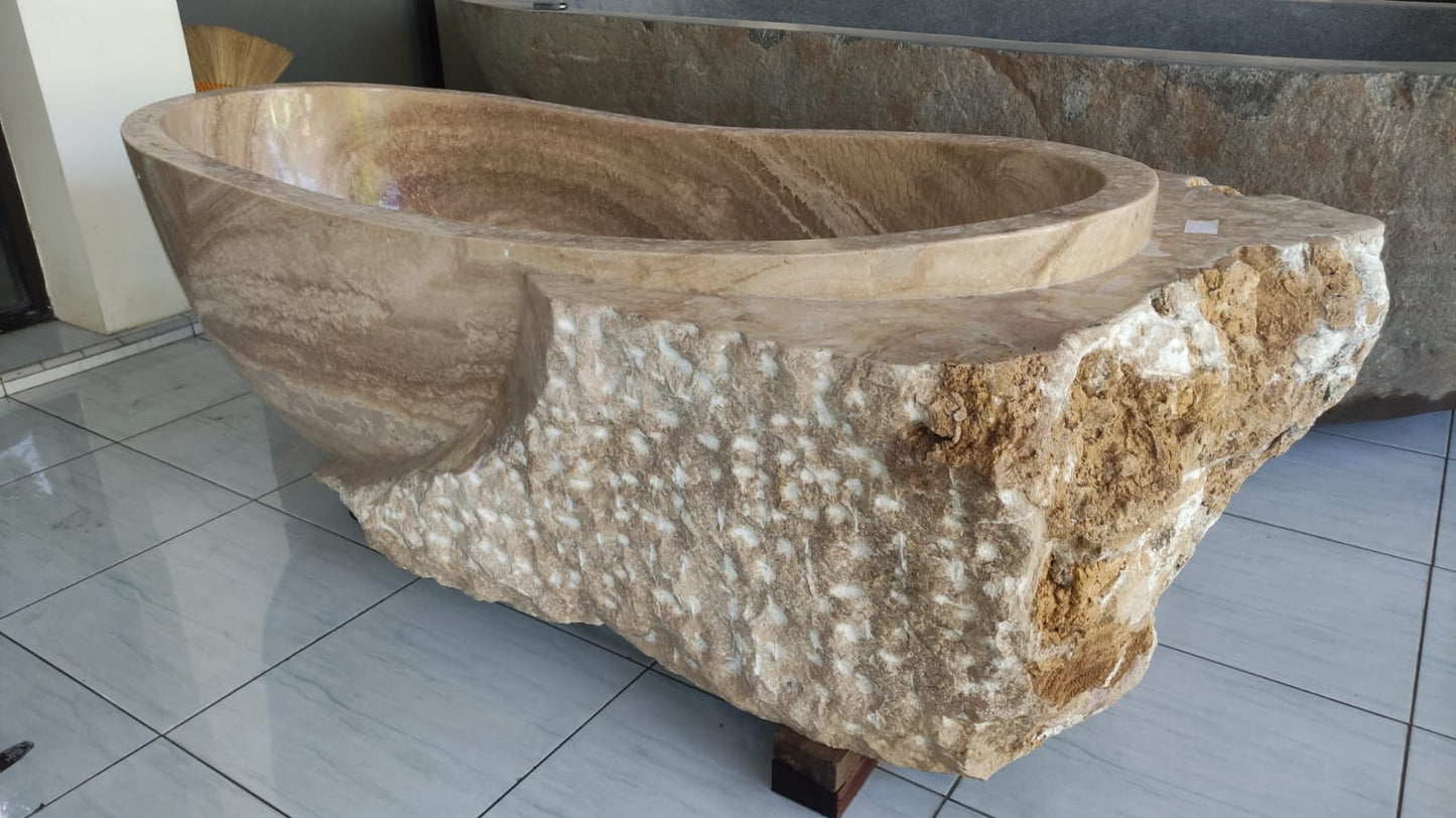 Imperium Onyx – Exklusive freistehende Badewanne aus Natur-Onyx