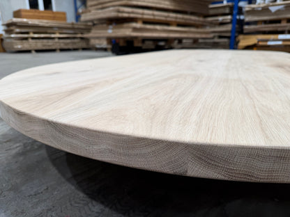 Massive Eichen-Tischplatte „Aurora“ – 300 × 120 cm – 4 cm – Oval