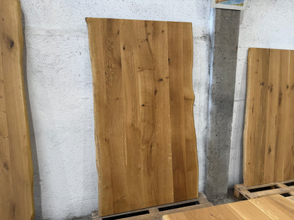 Massiver Eichentisch mit Baumkante – 180 × 100 cm – 4 cm – geölt