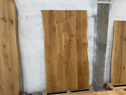 Massiver Eichentisch mit Baumkante – 180 × 100 cm – 4 cm – geölt