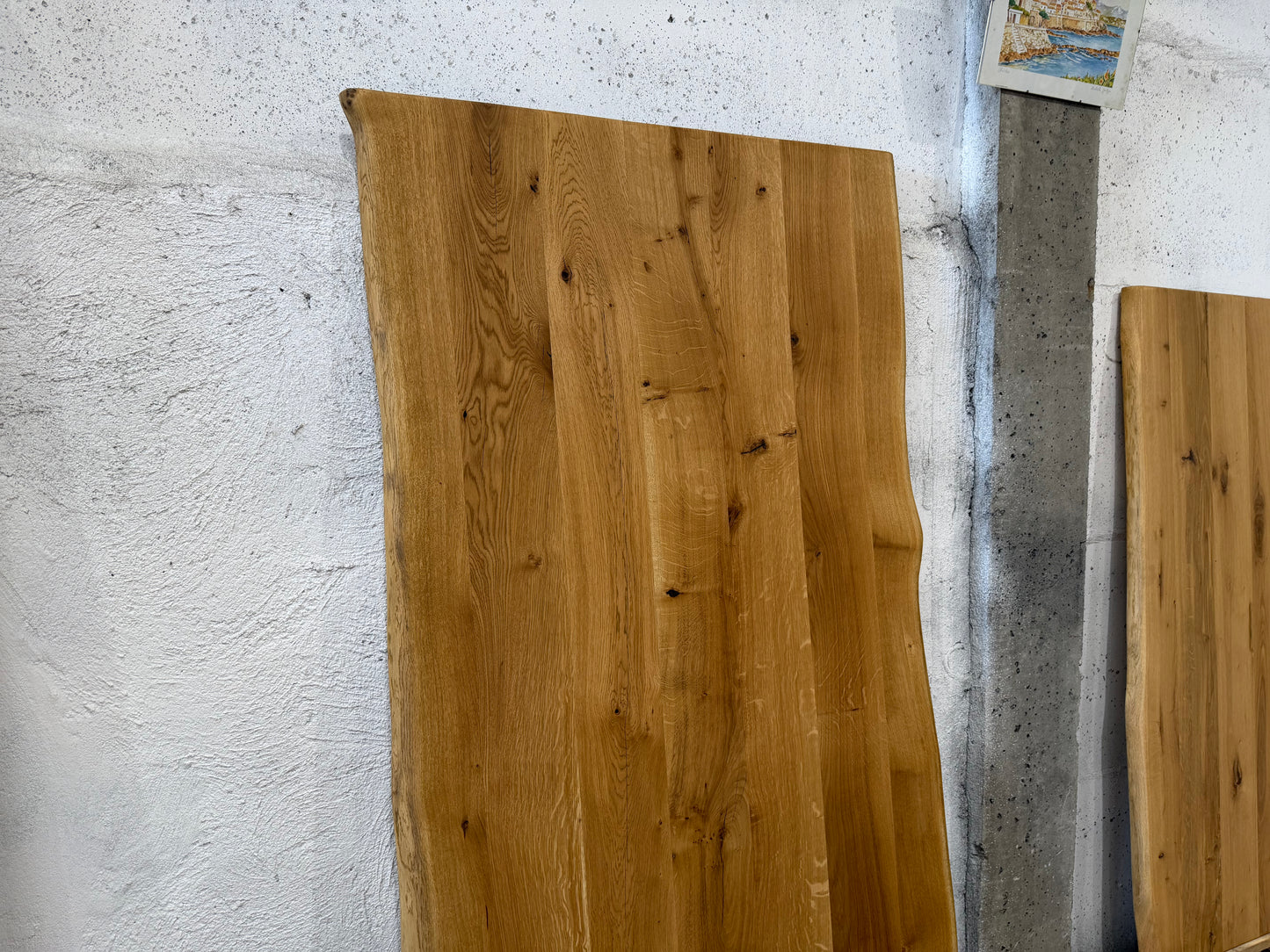 Massiver Eichentisch mit Baumkante – 180 × 100 cm – 4 cm – geölt