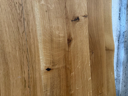 Massiver Eichentisch mit Baumkante – 180 × 100 cm – 4 cm – geölt