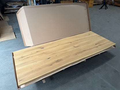 Massiver Esstisch | Bürotisch | Konferenztisch aus Eiche 320 × 115 cm – 4 cm Vollmassiv