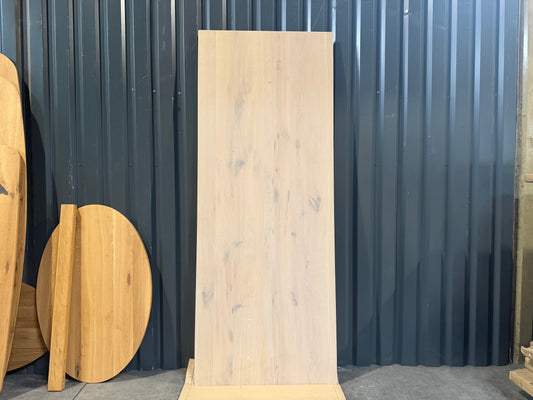 Schweizer Kante Tischplatte Weiß Lackiert – 280 × 110 × 4 cm Vollmasiv