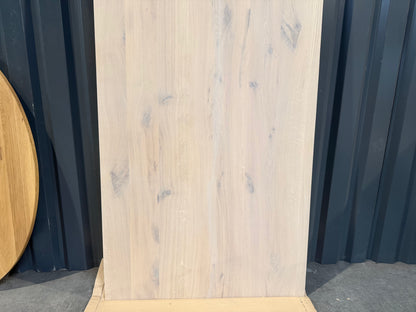 Schweizer Kante Tischplatte Weiß Lackiert – 280 × 110 × 4 cm Vollmasiv