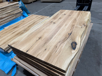 Massive Eichenholz-Tischplatte 200 × 100 cm – 4 cm – Naturkante – Geölt – Sofort verfügbar