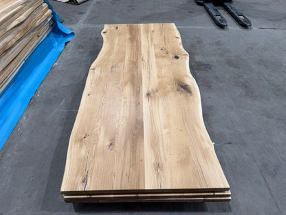 Massive Eichenholz-Tischplatte 240 × 100 cm – 4 cm – Naturkante – Geölt – Sofort verfügbar