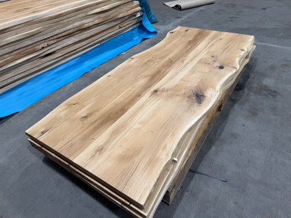 Massive Eichenholz-Tischplatte 240 × 100 cm – 4 cm – Naturkante – Geölt – Sofort verfügbar