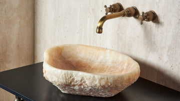 Luxuriöses Naturstein Waschbecken aus Onyx – Ein echtes Unikat