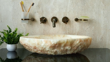 Luxuriöses Naturstein Waschbecken aus Onyx – Ein echtes Unikat
