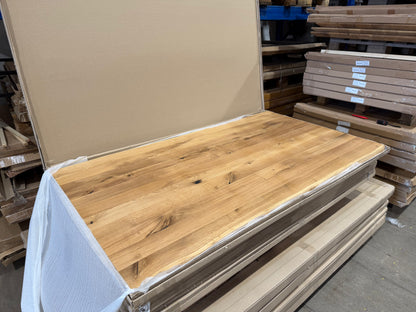 Massive Eiche Tischplatte & Esstisch mit Baumkante – 160 × 90 cm | 2,6 cm geölt