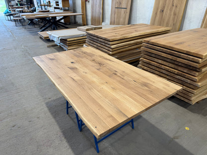 Massive Eiche Tischplatte & Esstisch mit Baumkante – 160 × 90 cm | 2,6 cm geölt