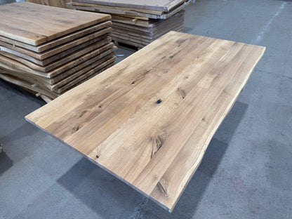 Massive Eiche Tischplatte & Esstisch mit Baumkante – 160 × 90 cm | 2,6 cm geölt