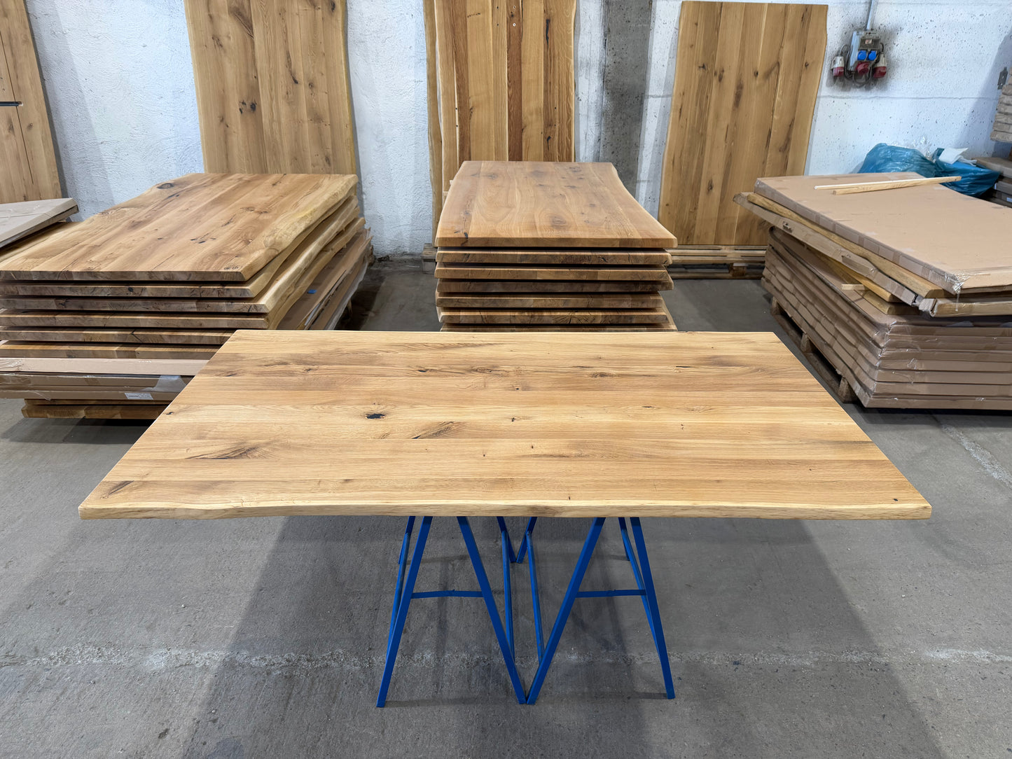 Massive Eiche Tischplatte & Esstisch mit Baumkante – 160 × 90 cm | 2,6 cm geölt