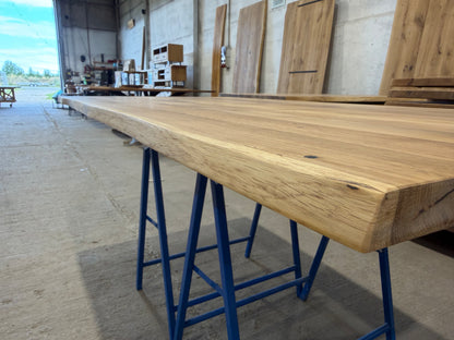 Massive Eiche Tischplatte & Esstisch mit Baumkante – 160 × 90 cm | 2,6 cm geölt