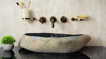 Naturstein Design Waschbecken aus Flussstein – Einzigartiges Unikat
