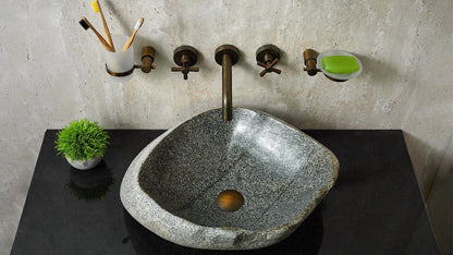 Naturstein Design Waschbecken aus Flussstein – Einzigartiges Unikat