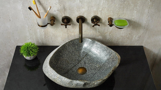 Naturstein Design Waschbecken aus Flussstein – Einzigartiges Unikat