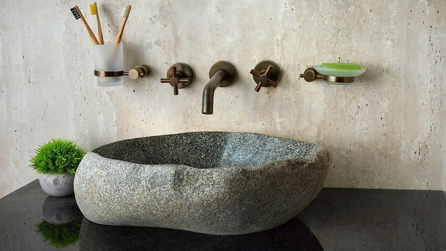 Naturstein Design Waschbecken aus Flussstein – Einzigartiges Unikat