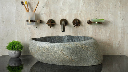 Naturstein Design Waschbecken aus Flussstein – Einzigartiges Unikat