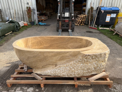 Imperium Onyx – Exklusive freistehende Badewanne aus Natur-Onyx