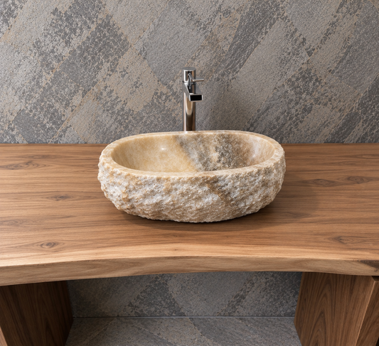40 - 50cm Waschbecken aus Onyx – Ein echtes Unikat