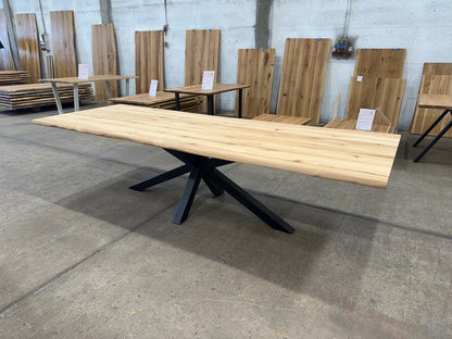 Tisch Eiche Baumkante 300x110x4 Mit 40% Rabatt inkl Gestell